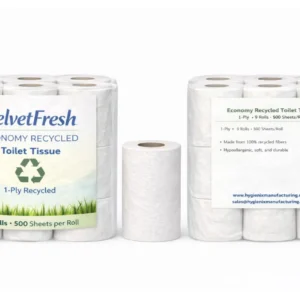 VelvetFresh 1 Ply Recyled 9 Rolls