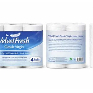 VelvetFresh 1 Ply virgin 4 Rolls